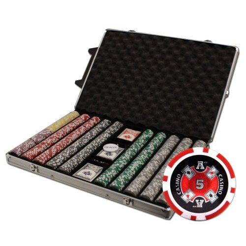 Rolling Poker Chip Aluminum Case Holds 1,000 Poker Chips Brand NEW 